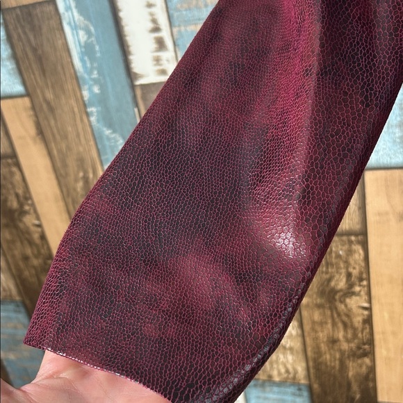 Kim Rogers Deep Red Leather Jacket - Picture 7 of 16